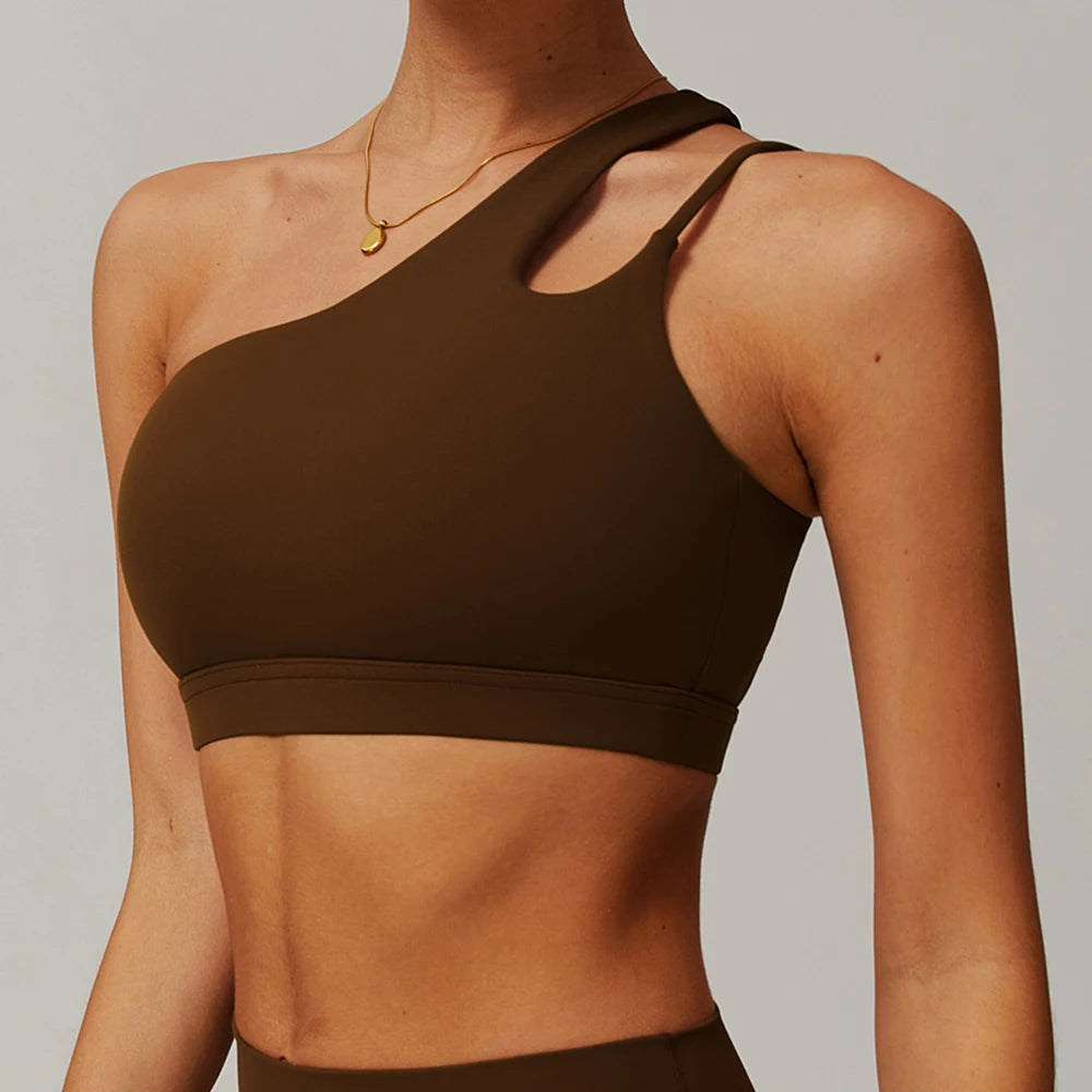 Oblique Shoulder Bra ﻿