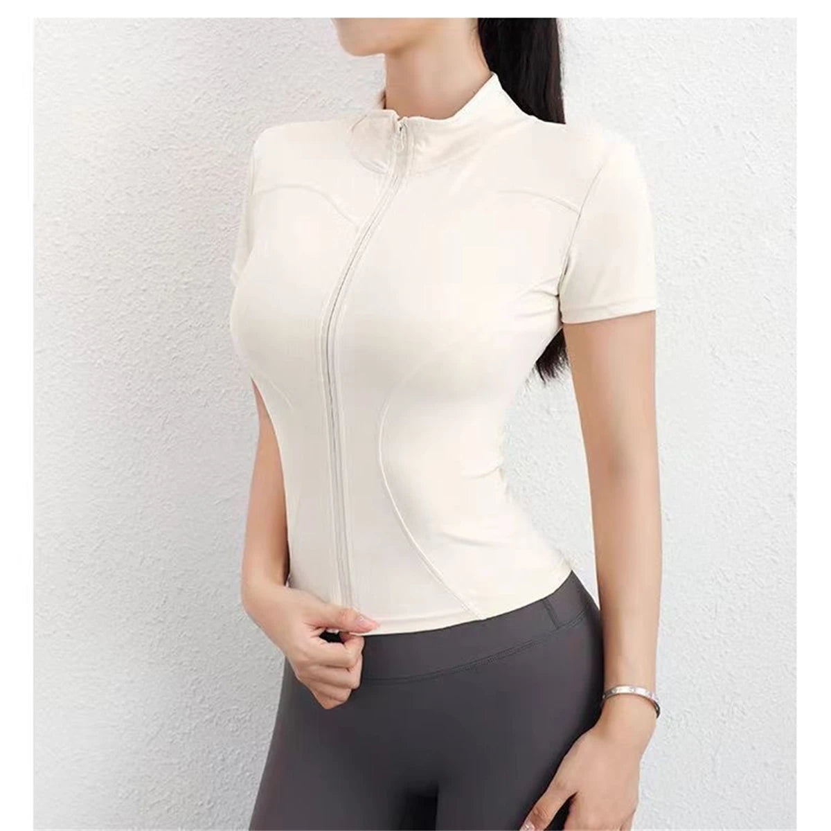 Slim Stand Collar Top